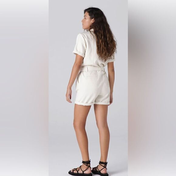 Triarchy Safari Jumpsuit in Off White - Picture 2 of 8